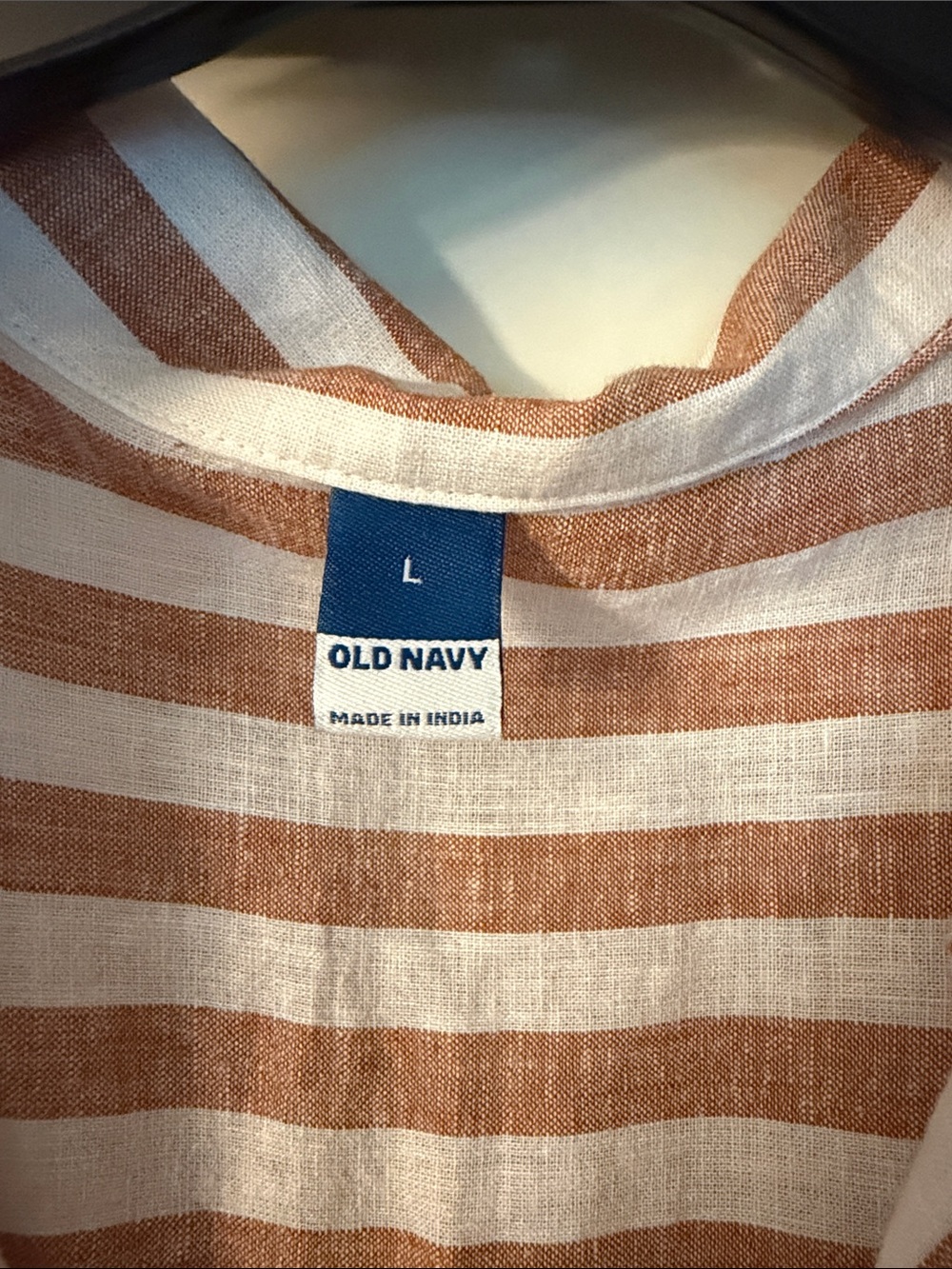 Old Navy Women's Casual Striped Linen Shirt - Picture 2 of 5